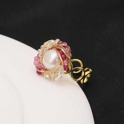 Simple Style Classic Style Flower Brass Plating 18k Gold Plated Rings