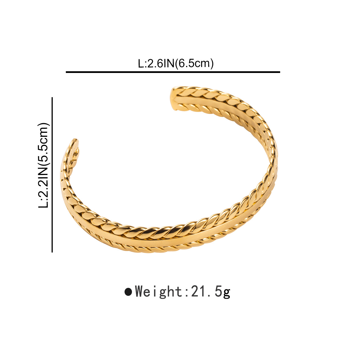 Modern Style Simple Style Grain Stainless Steel Bangle