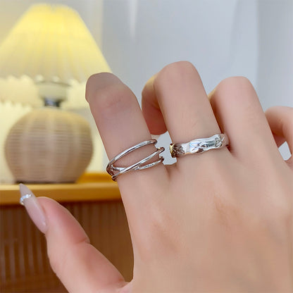 Wholesale Jewelry Simple Style Geometric Alloy Open Rings