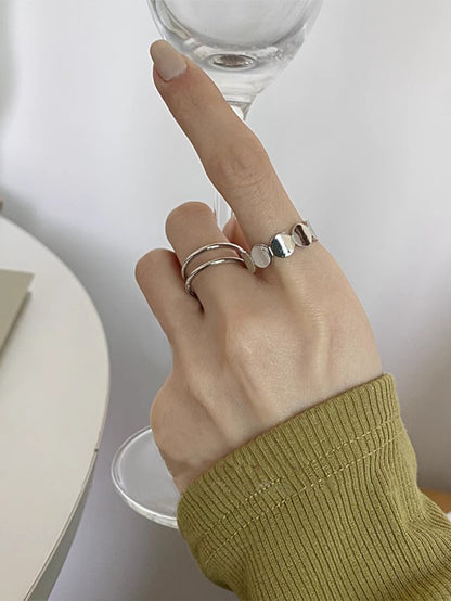 Simple Style Classic Style Solid Color Iron Wholesale Rings