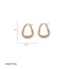 1 Pair Elegant Sweet Commute Heart Shape Plating Stainless Steel 18k Gold Plated Earrings