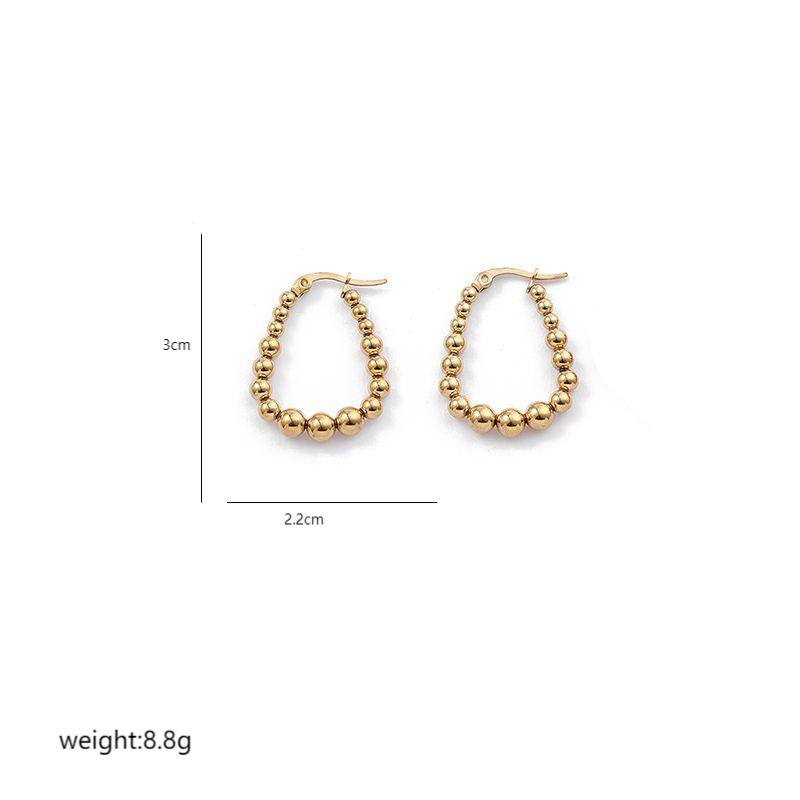 1 Pair Elegant Sweet Commute Heart Shape Plating Stainless Steel 18k Gold Plated Earrings