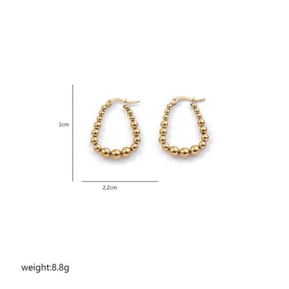 1 Pair Elegant Sweet Commute Heart Shape Plating Stainless Steel 18k Gold Plated Earrings