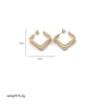 1 Pair Elegant Sweet Commute Heart Shape Plating Stainless Steel 18k Gold Plated Earrings