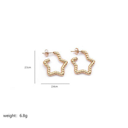 1 Pair Elegant Sweet Commute Heart Shape Plating Stainless Steel 18k Gold Plated Earrings