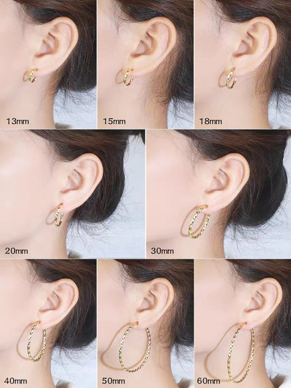 1 Pair Simple Style Solid Color Asymmetrical Plating Copper Gold Plated Earrings