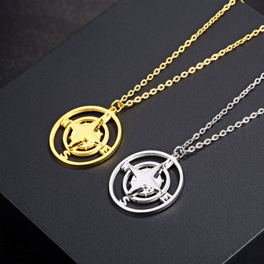 Simple Style Solid Color Stainless Steel Plating Gold Plated Pendant Necklace