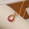 Simple Style Commute Water Droplets Copper 18k Gold Plated Zircon Pendant Necklace In Bulk