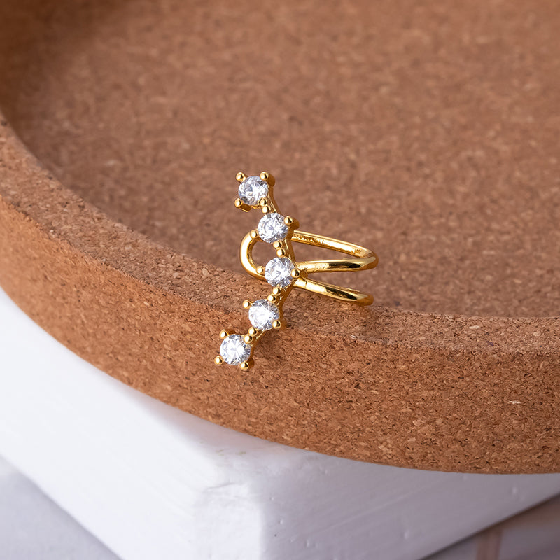 1 Piece Sweet Shiny Heart Shape Plating Inlay Stainless Steel Zircon 18k Gold Plated Ear Studs