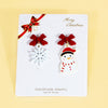 1 Pair Princess Cute Sweet Santa Claus Snowman Snowflake Irregular Alloy Ear Studs