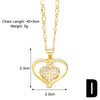 Simple Style Streetwear Heart Shape Copper Plating Inlay Zircon 18k Gold Plated Pendant Necklace