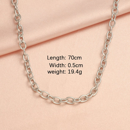 Wholesale Classic Style Commute Solid Color Titanium Steel Necklace