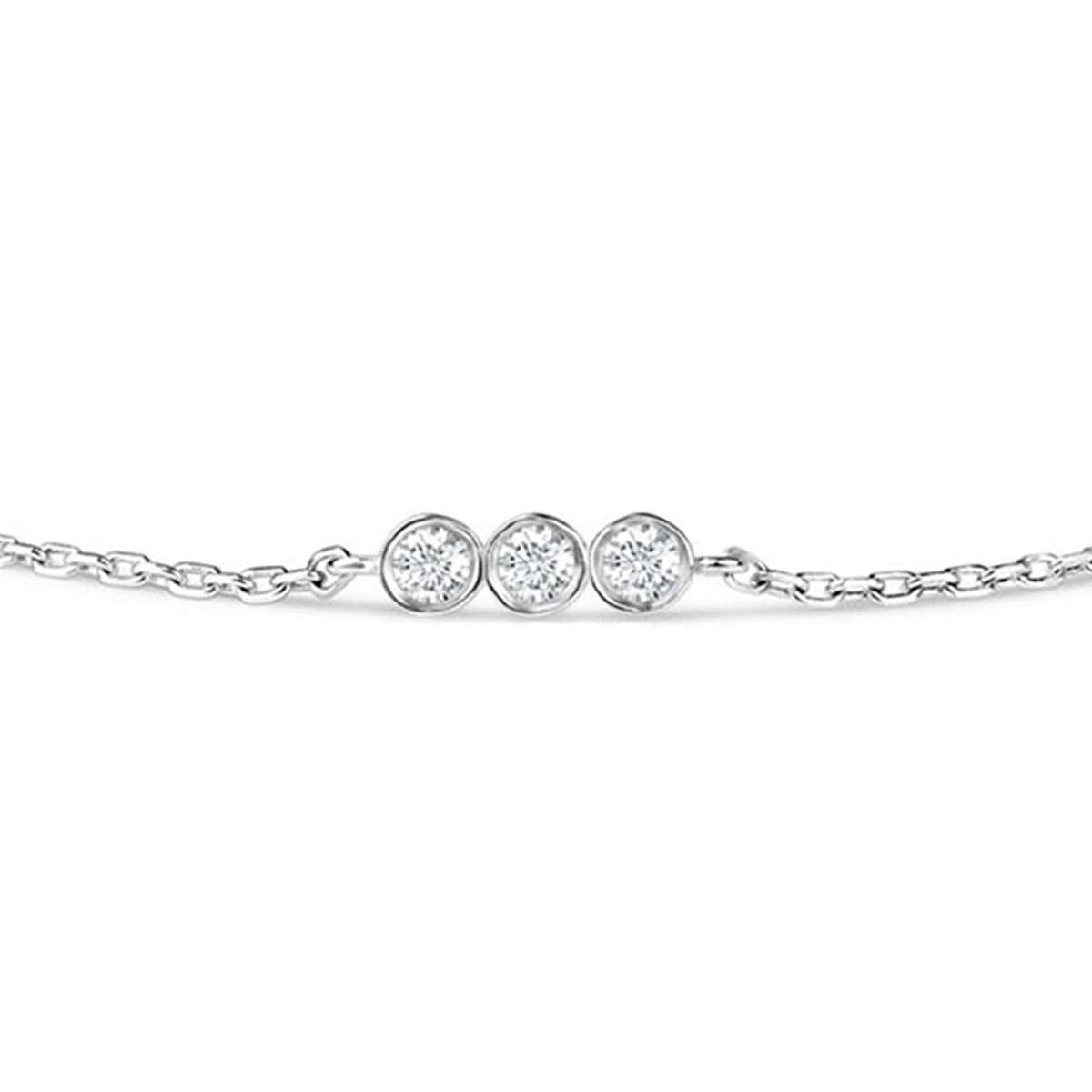 Casual Simple Style Solid Color Sterling Silver Plating Inlay Zircon Silver Plated Bracelets