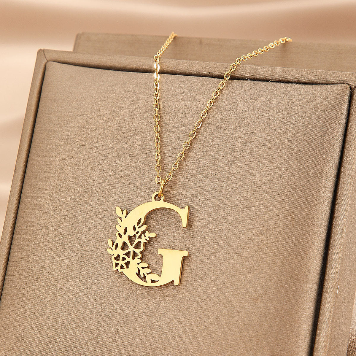 Wholesale Basic Classic Style Letter Stainless Steel Plating Pendant Necklace