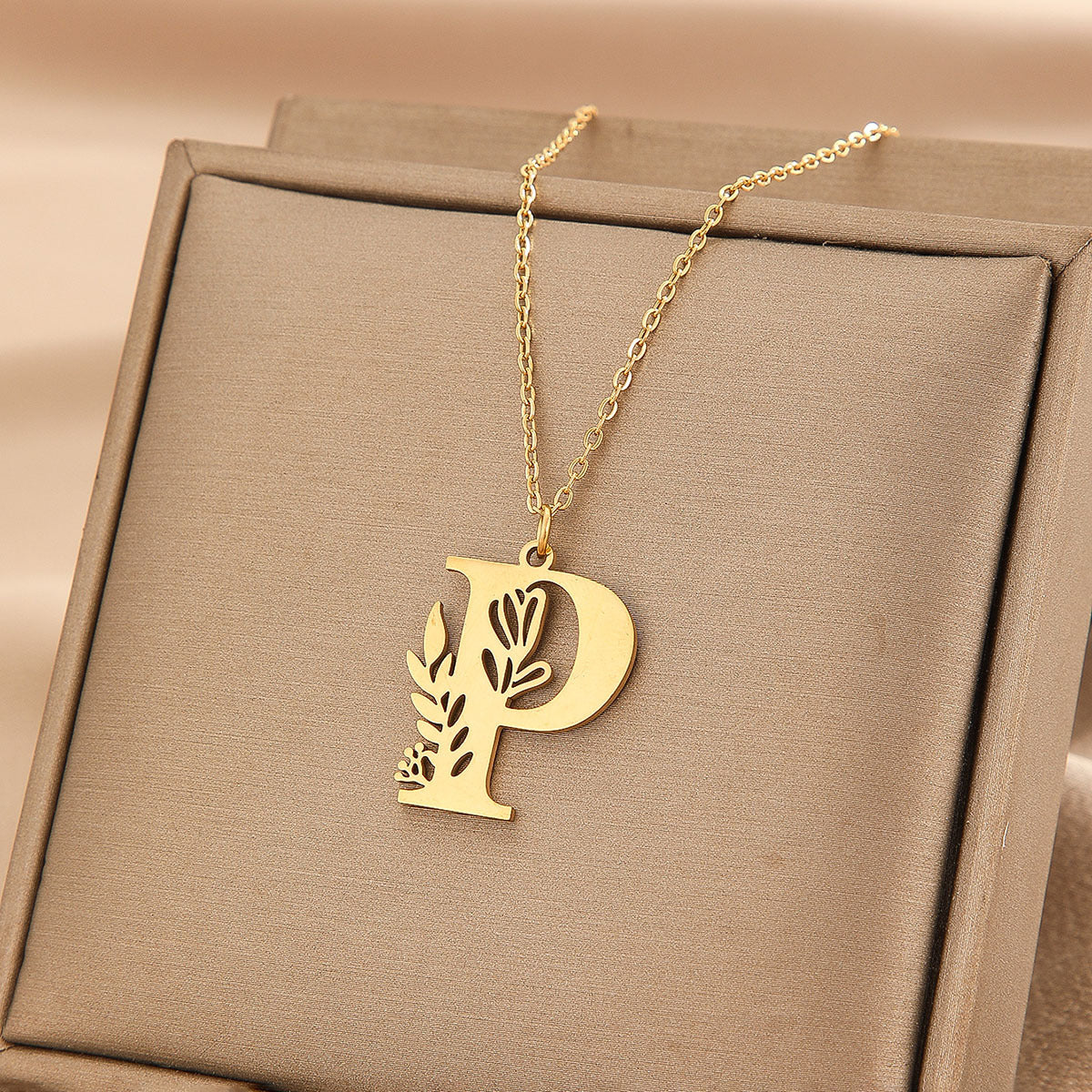 Wholesale Basic Classic Style Letter Stainless Steel Plating Pendant Necklace