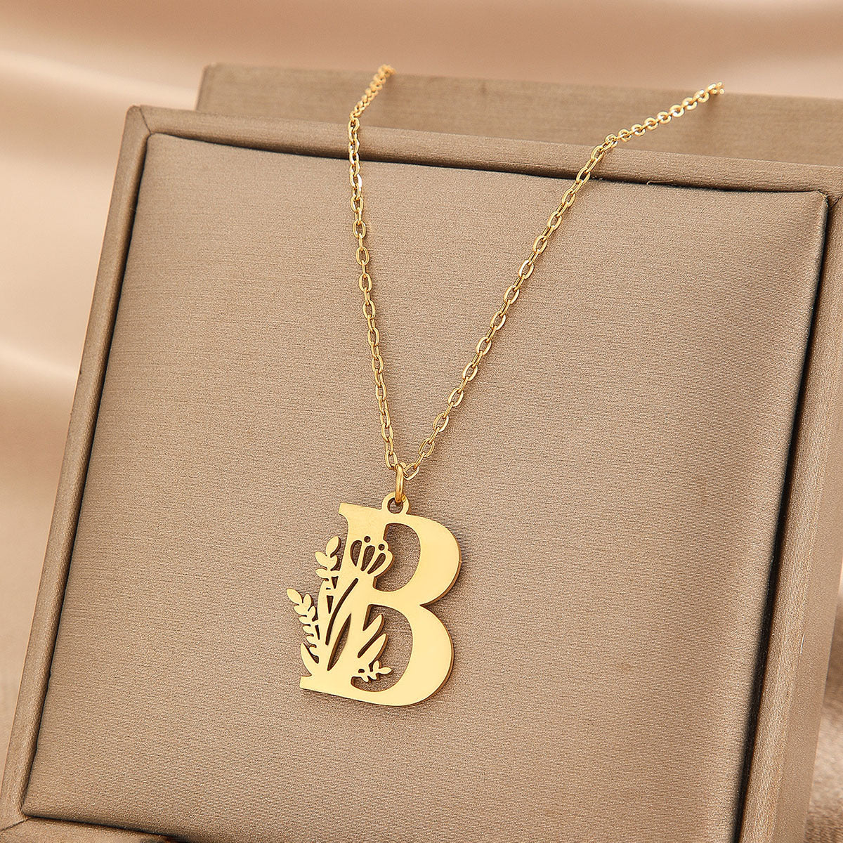 Wholesale Basic Classic Style Letter Stainless Steel Plating Pendant Necklace