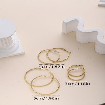 1 Pair Simple Style Solid Color Plating Stainless Steel 18k Gold Plated Earrings