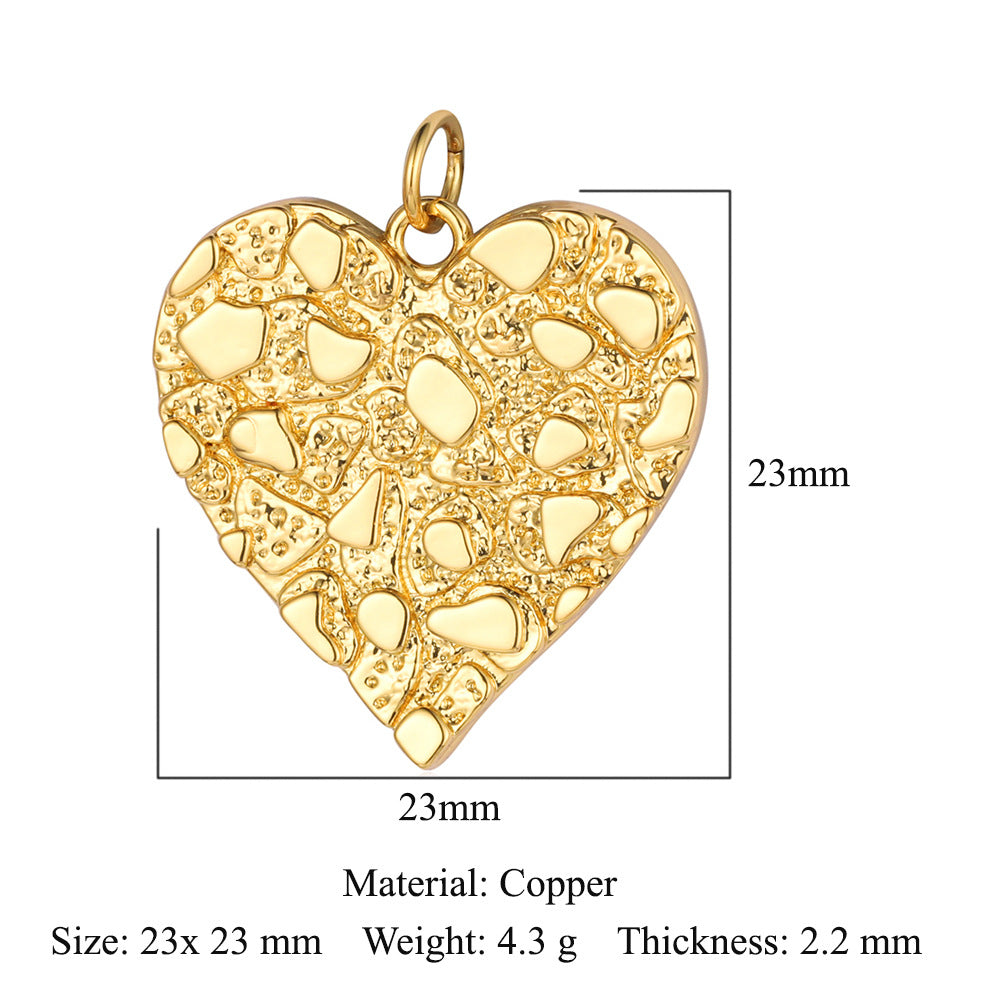 1 Piece Copper Zircon Plating Inlay Polished Pendant