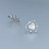 1 Pair Basic Classic Style Heart Shape Plating Inlay Copper Zircon Ear Studs