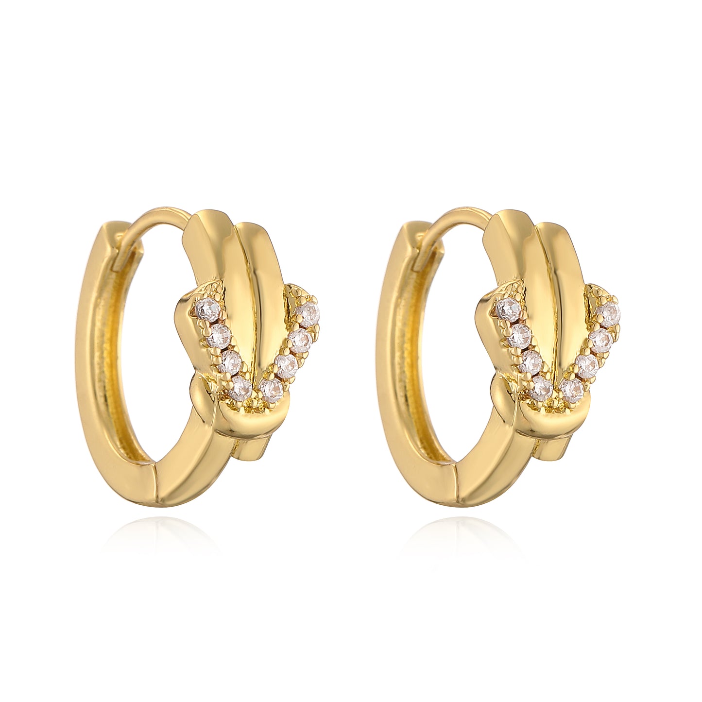 Simple Style Circle Knot Copper Plating Hollow Out Inlay Zircon 18k Gold Plated Jewelry Set