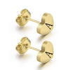 1 Pair Classic Style Heart Shape Plating Stainless Steel Gold Plated Ear Studs