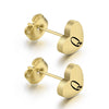 1 Pair Classic Style Heart Shape Plating Stainless Steel Gold Plated Ear Studs