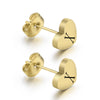 1 Pair Classic Style Heart Shape Plating Stainless Steel Gold Plated Ear Studs