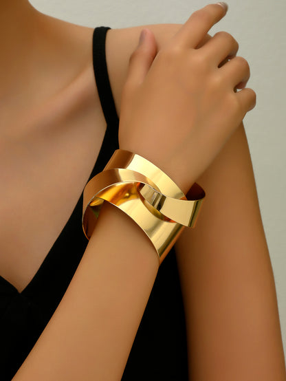 Punk Geometric Alloy Women's Bangle