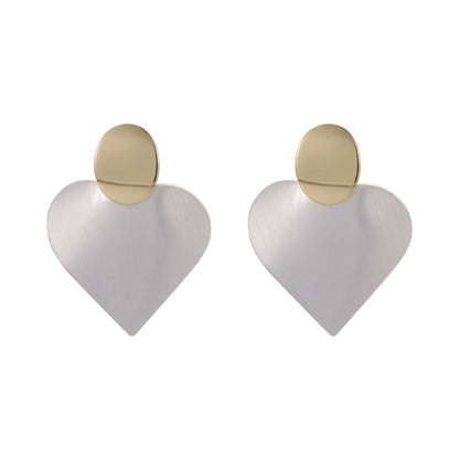 1 Pair Vintage Style Heart Shape Plating Alloy Gold Plated Ear Studs