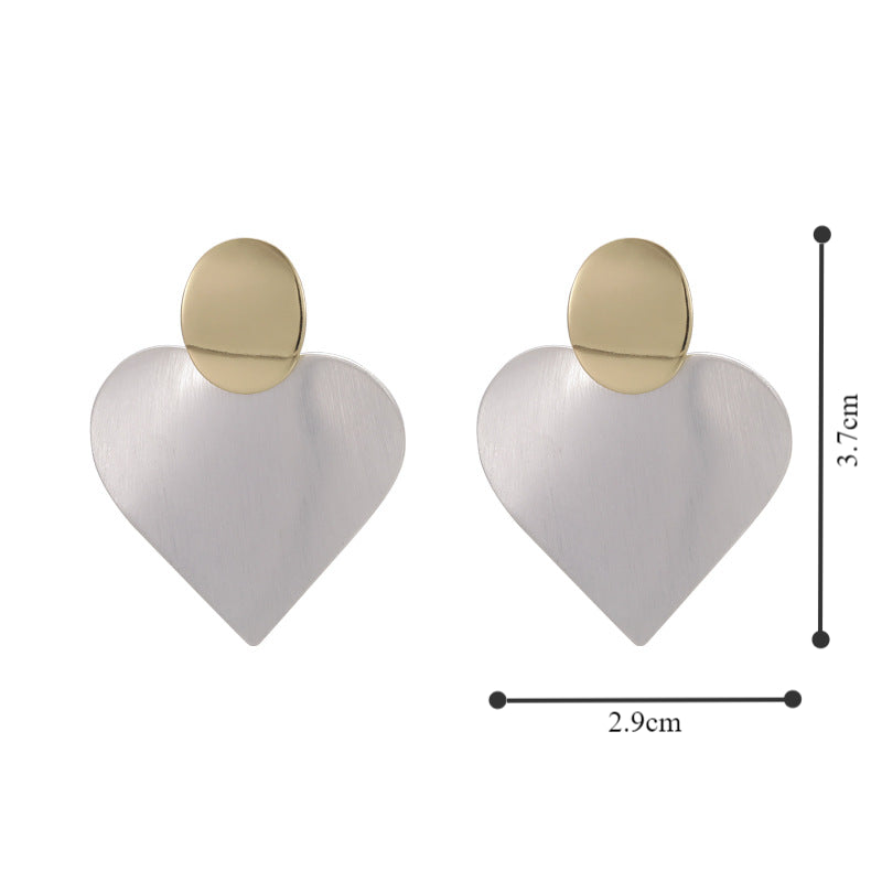 1 Pair Vintage Style Heart Shape Plating Alloy Gold Plated Ear Studs