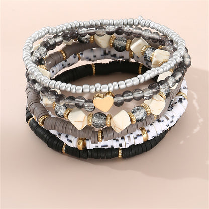 Vintage Style Letter Seed Bead Soft Clay Wholesale Bracelets