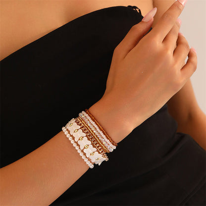 Vintage Style Letter Seed Bead Soft Clay Wholesale Bracelets