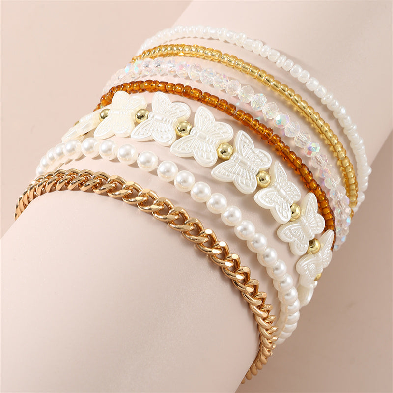 Vintage Style Letter Seed Bead Soft Clay Wholesale Bracelets