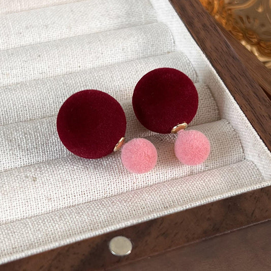1 Pair Vintage Style Round Plating Resin White Gold Plated Ear Studs