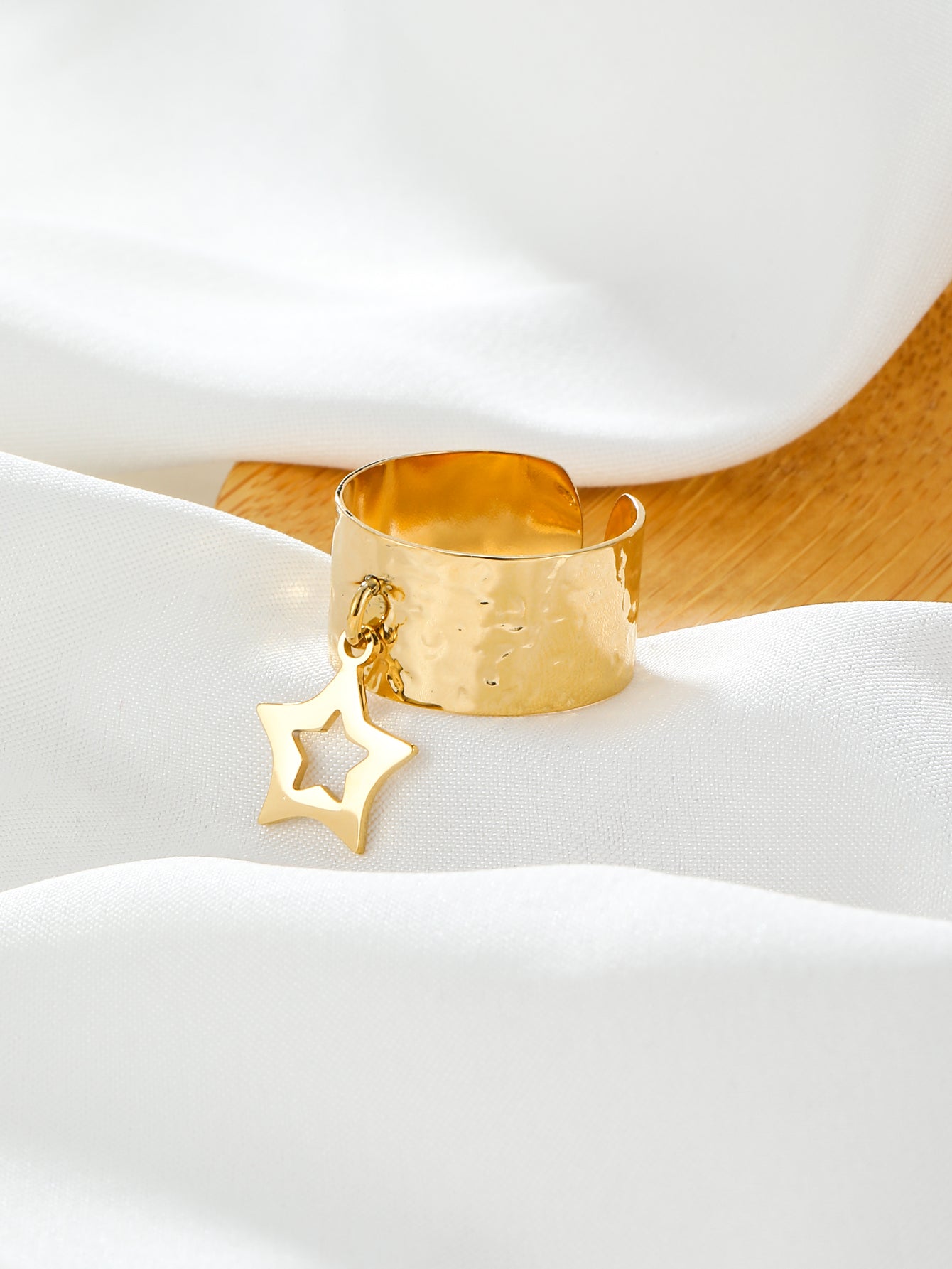 Simple Style Star Stainless Steel Plating 18k Gold Plated Charm Rings