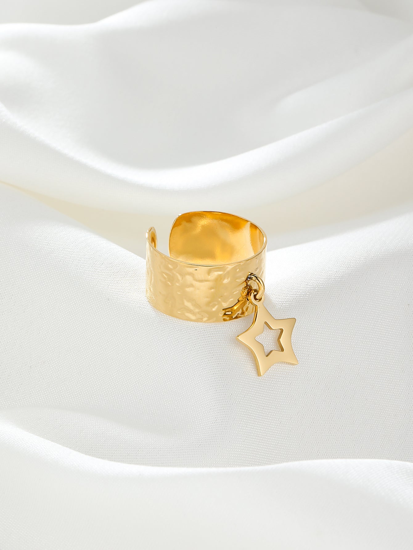 Simple Style Star Stainless Steel Plating 18k Gold Plated Charm Rings