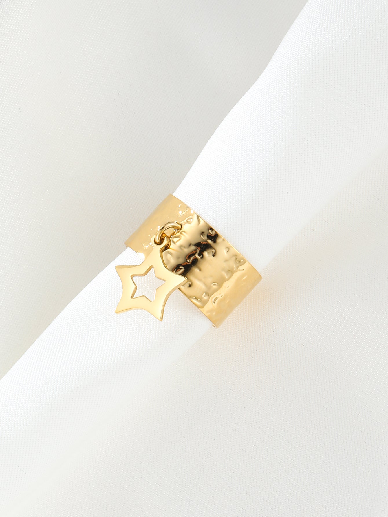 Simple Style Star Stainless Steel Plating 18k Gold Plated Charm Rings