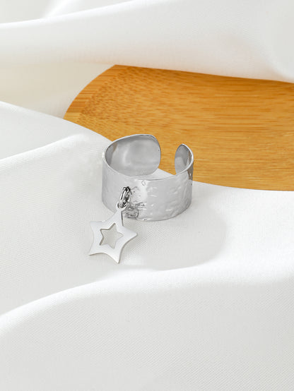 Simple Style Star Stainless Steel Plating 18k Gold Plated Charm Rings