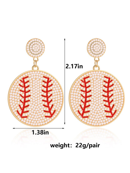 1 Pair Simple Style Classic Style Round Alloy Drop Earrings