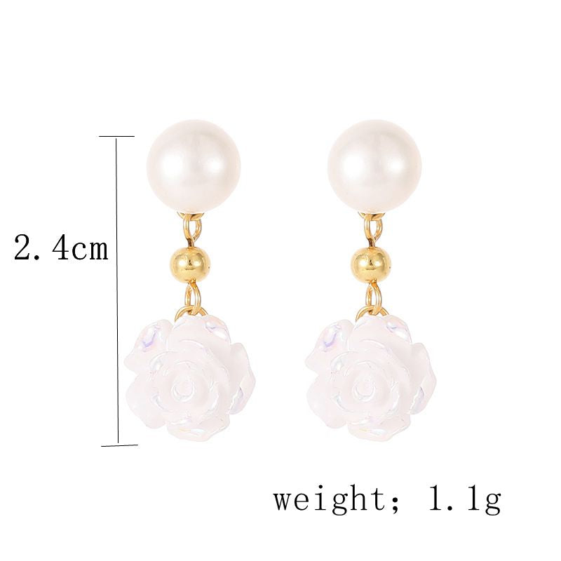 1 Pair Simple Style Round Plating Sterling Silver Gold Plated Silver Plated Drop Earrings