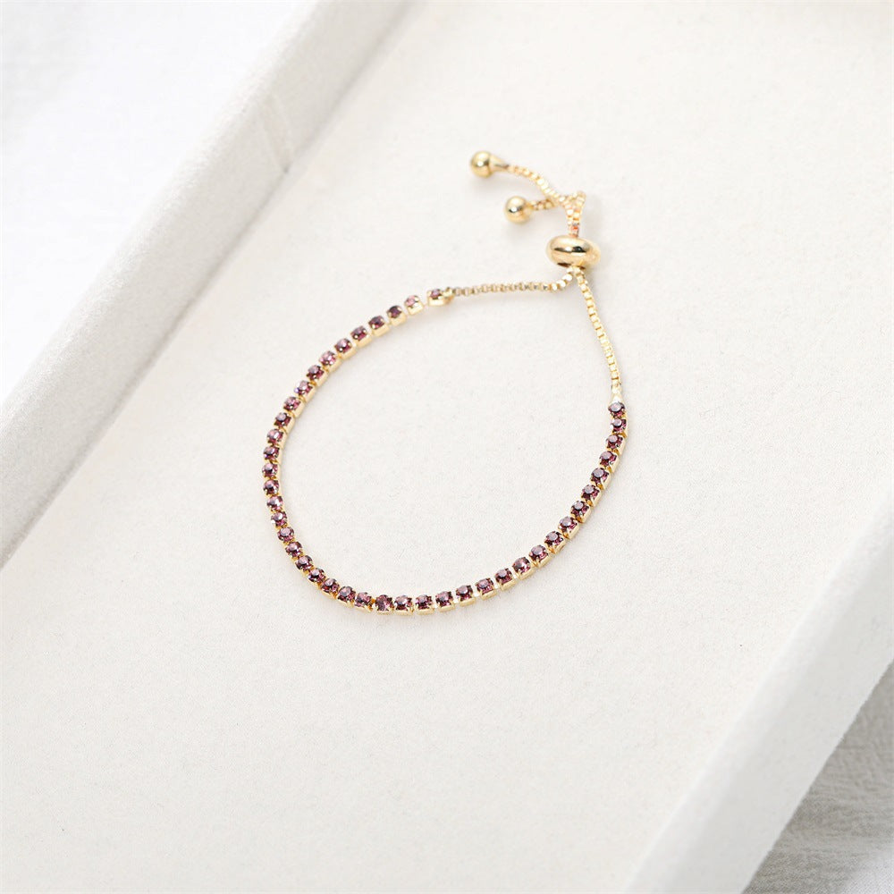 Fashion Geometric Alloy Plating Zircon Women'S Bracelets