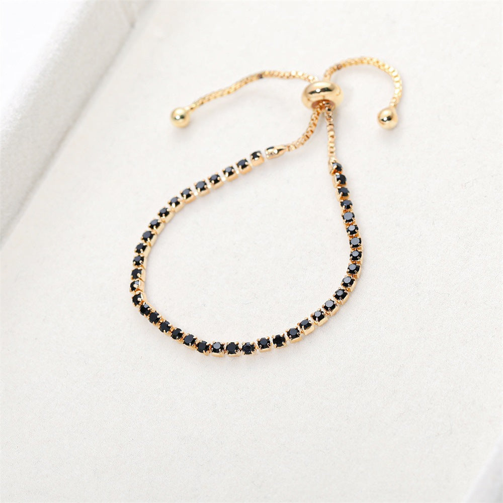 Fashion Geometric Alloy Plating Zircon Women'S Bracelets