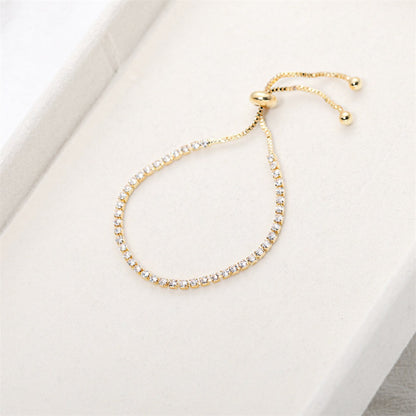 Fashion Geometric Alloy Plating Zircon Women'S Bracelets