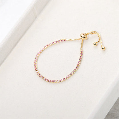 Fashion Geometric Alloy Plating Zircon Women'S Bracelets