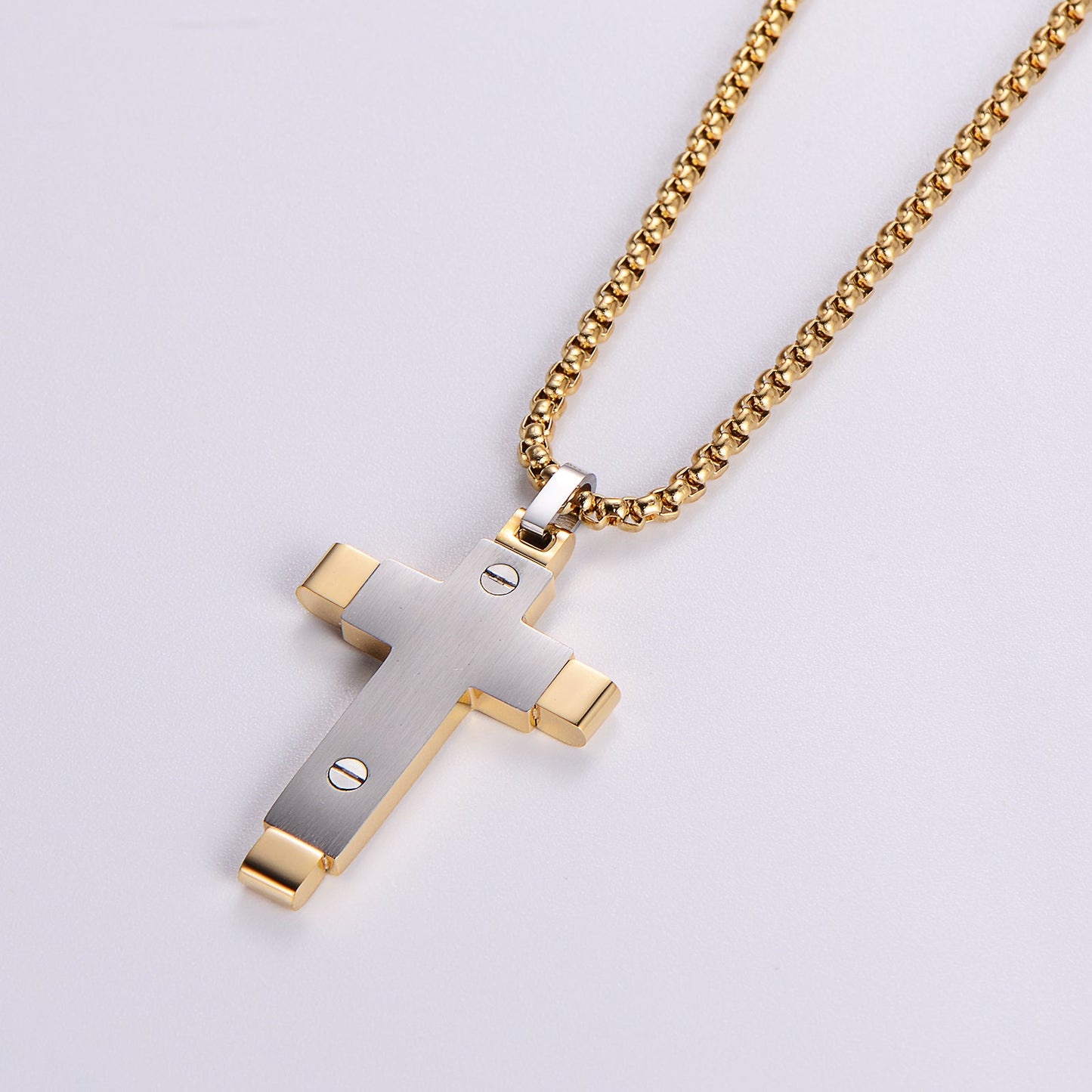 Streetwear Cross 304 Stainless Steel Plating Men'S