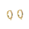 1 Pair Simple Style Color Block Plating Inlay Sterling Silver Zircon Hoop Earrings