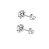 1 Pair Simple Style Cross Star Butterfly Plating Inlay Stainless Steel Zircon Ear Studs