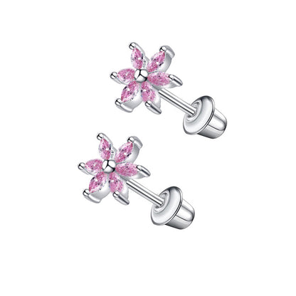 1 Pair Simple Style Cross Star Butterfly Plating Inlay Stainless Steel Zircon Ear Studs