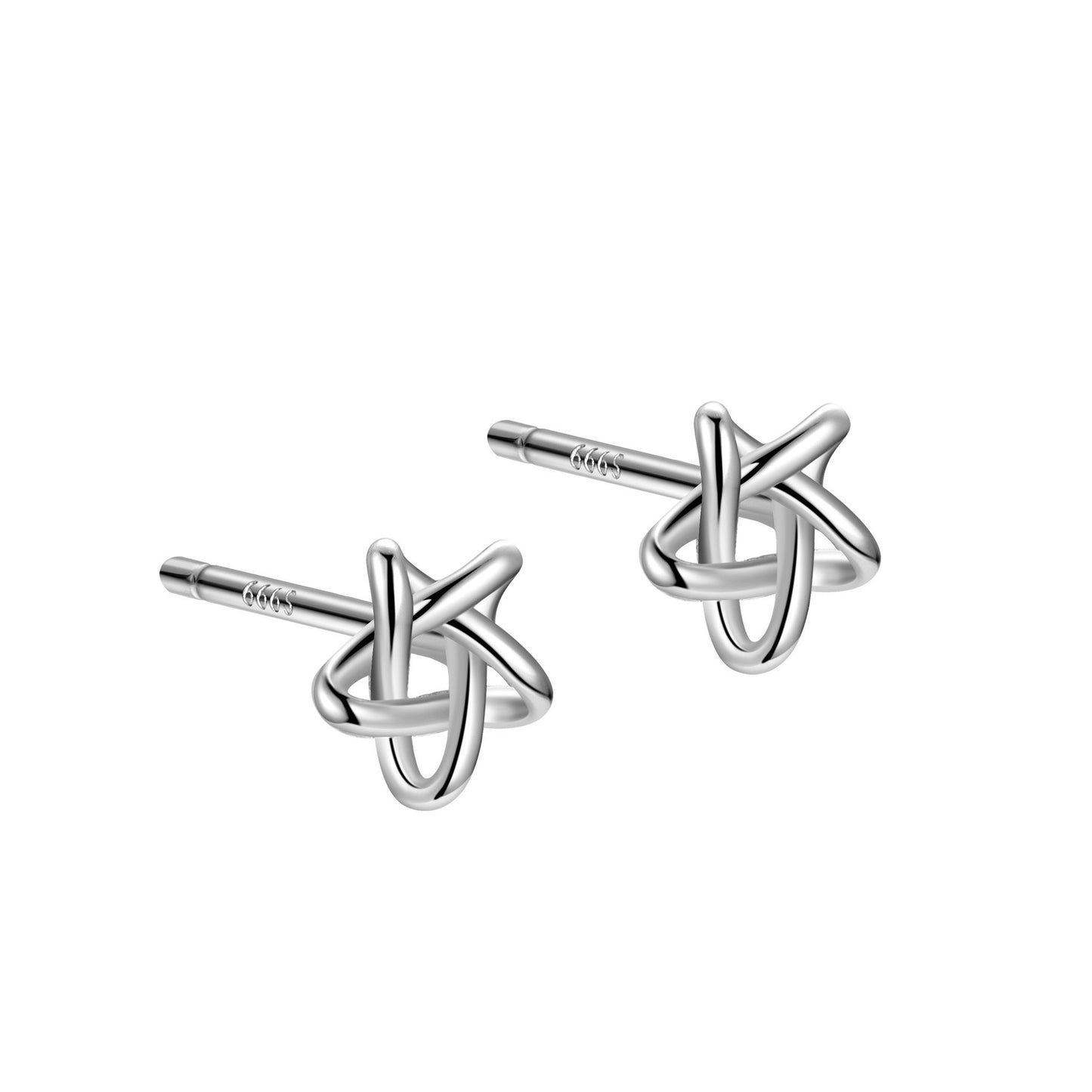 1 Pair Simple Style Doll Constellation Crown Plating Inlay Sterling Silver Zircon Ear Studs