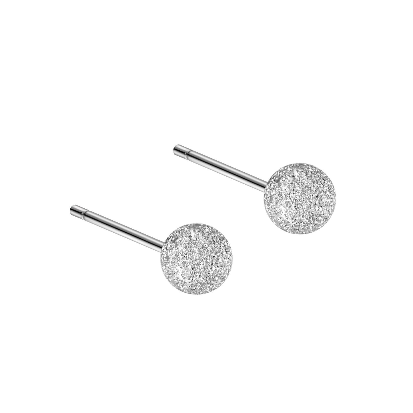 1 Pair Simple Style Doll Constellation Crown Plating Inlay Sterling Silver Zircon Ear Studs